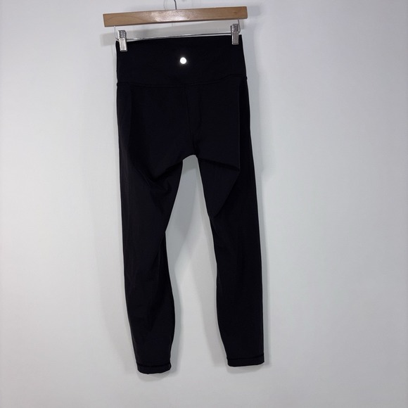 Lululemon SoulCycle Wunder Under Crop Leggings Black High Rise Size 6 - Picture 7 of 8